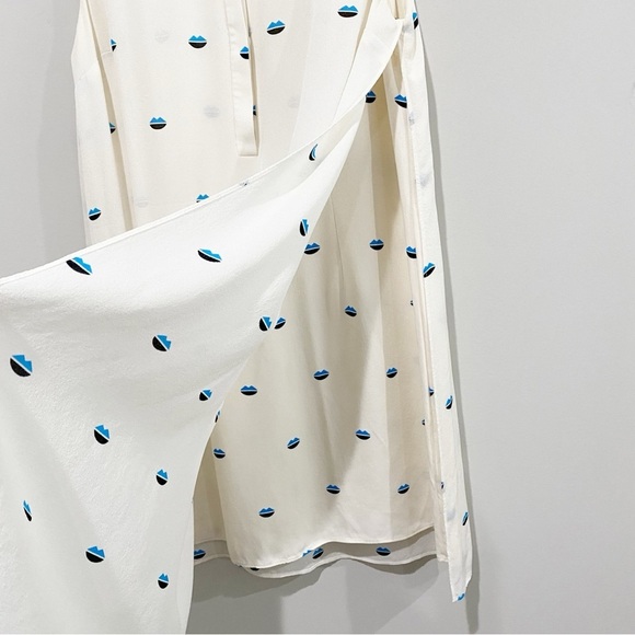 A.L.C. Reese Lips Print Silk Dress Size 2 - Picture 5 of 12